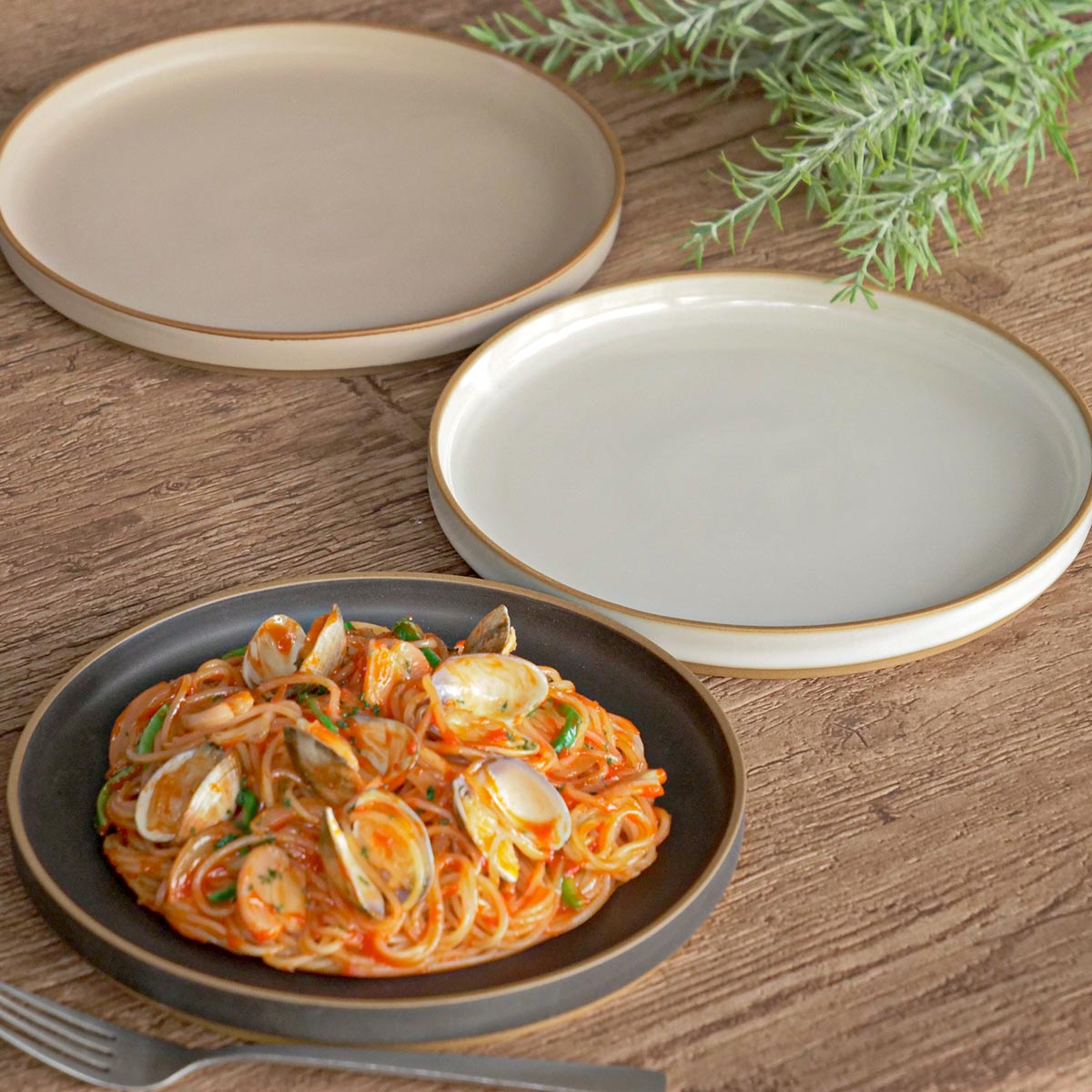 皿 ペトリー 大皿 ( 食洗機対応 電子レンジ対応 中皿 取り皿 日本製 お皿 プレート 取皿 パン皿 ライス皿 おかず メイン皿 パスタ ピラフ スタッキング おしゃれ シンプル ) 【ブラック】 ブラック