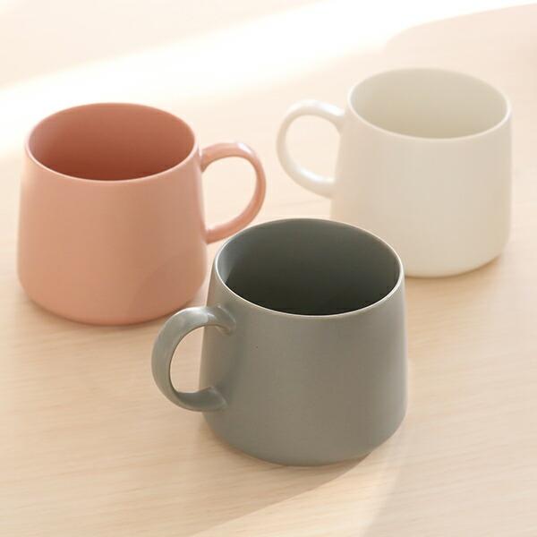 マリーン マグカップ （ 食洗機対応 電子レンジ対応 カップ マグ 白 グレー ピンク コーヒーカップ おしゃれ かわいい ダスティカラー モノトーン ） 【ピンク】