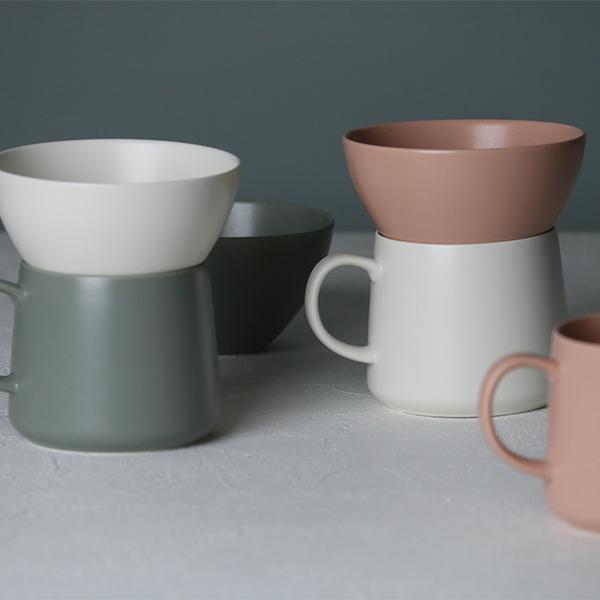 マリーン ボウル ( 食洗機対応 電子レンジ対応 茶碗 ボウル ピンク グレー ライスボウル ご飯茶碗 おしゃれ かわいい ダスティカラー モノトーン ) 【ピンク】 ピンク