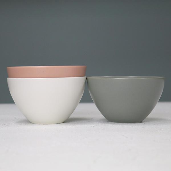 マリーン ボウル ( 食洗機対応 電子レンジ対応 茶碗 ボウル ピンク グレー ライスボウル ご飯茶碗 おしゃれ かわいい ダスティカラー モノトーン ) 【ピンク】 ピンク