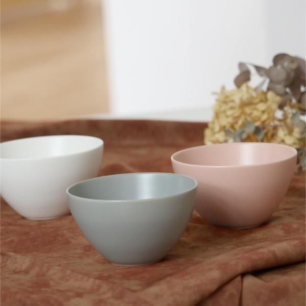 マリーン ボウル ( 食洗機対応 電子レンジ対応 茶碗 ボウル ピンク グレー ライスボウル ご飯茶碗 おしゃれ かわいい ダスティカラー モノトーン ) 【ピンク】 ピンク