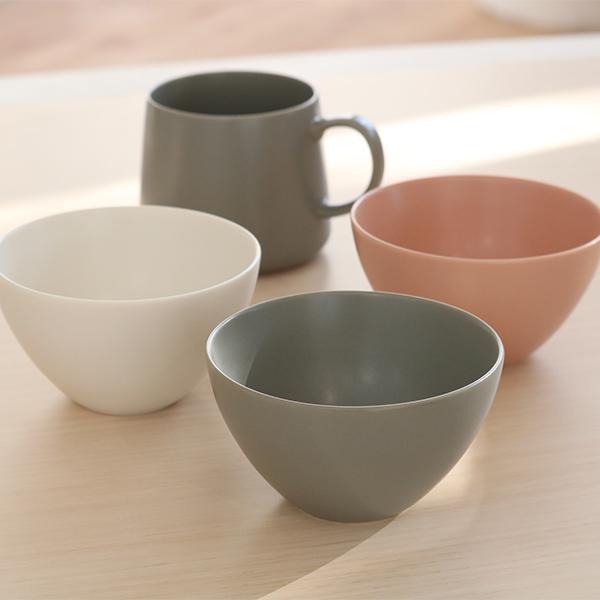 マリーン ボウル ( 食洗機対応 電子レンジ対応 茶碗 ボウル ピンク グレー ライスボウル ご飯茶碗 おしゃれ かわいい ダスティカラー モノトーン ) 【ピンク】 ピンク