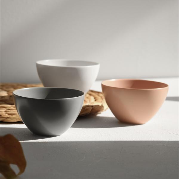 マリーン ボウル ( 食洗機対応 電子レンジ対応 茶碗 ボウル ピンク グレー ライスボウル ご飯茶碗 おしゃれ かわいい ダスティカラー モノトーン ) 【ピンク】 ピンク