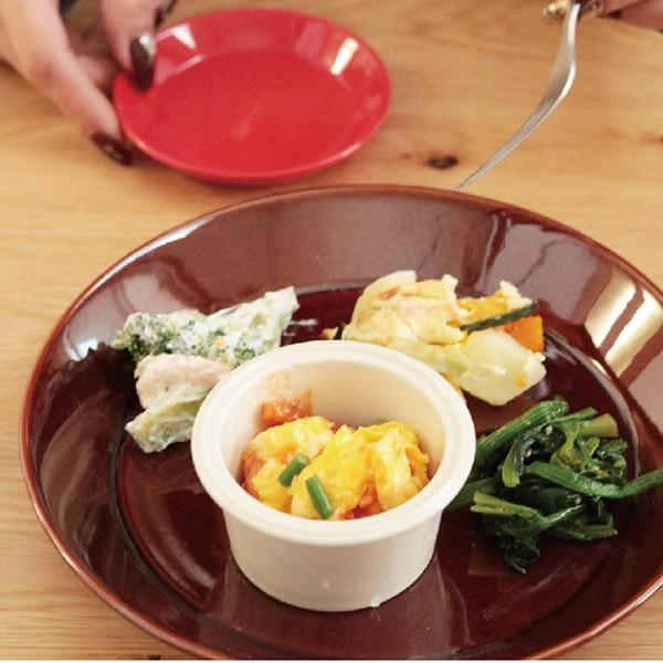 皿 ファンレスト 大皿 ( 電子レンジ対応 食洗機対応 陶器 磁器 日本製 お皿 プレート 22.5cm おしゃれ かわいい カレー皿 パスタ皿 カレー パスタ スタッキング 積み重ね ビビッドカラー ) 【イエロー】 イエロー