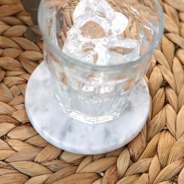 ストーンマーブル コースター ( 大理石コースター 丸 角 トレー プレート 天然大理石 ストーンコースター トレイ 石 おしゃれ かわいい アクセサリートレイ ) 【スクエア】 スクエア