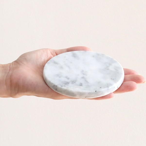 ストーンマーブル コースター ( 大理石コースター 丸 角 トレー プレート 天然大理石 ストーンコースター トレイ 石 おしゃれ かわいい アクセサリートレイ ) 【スクエア】 スクエア