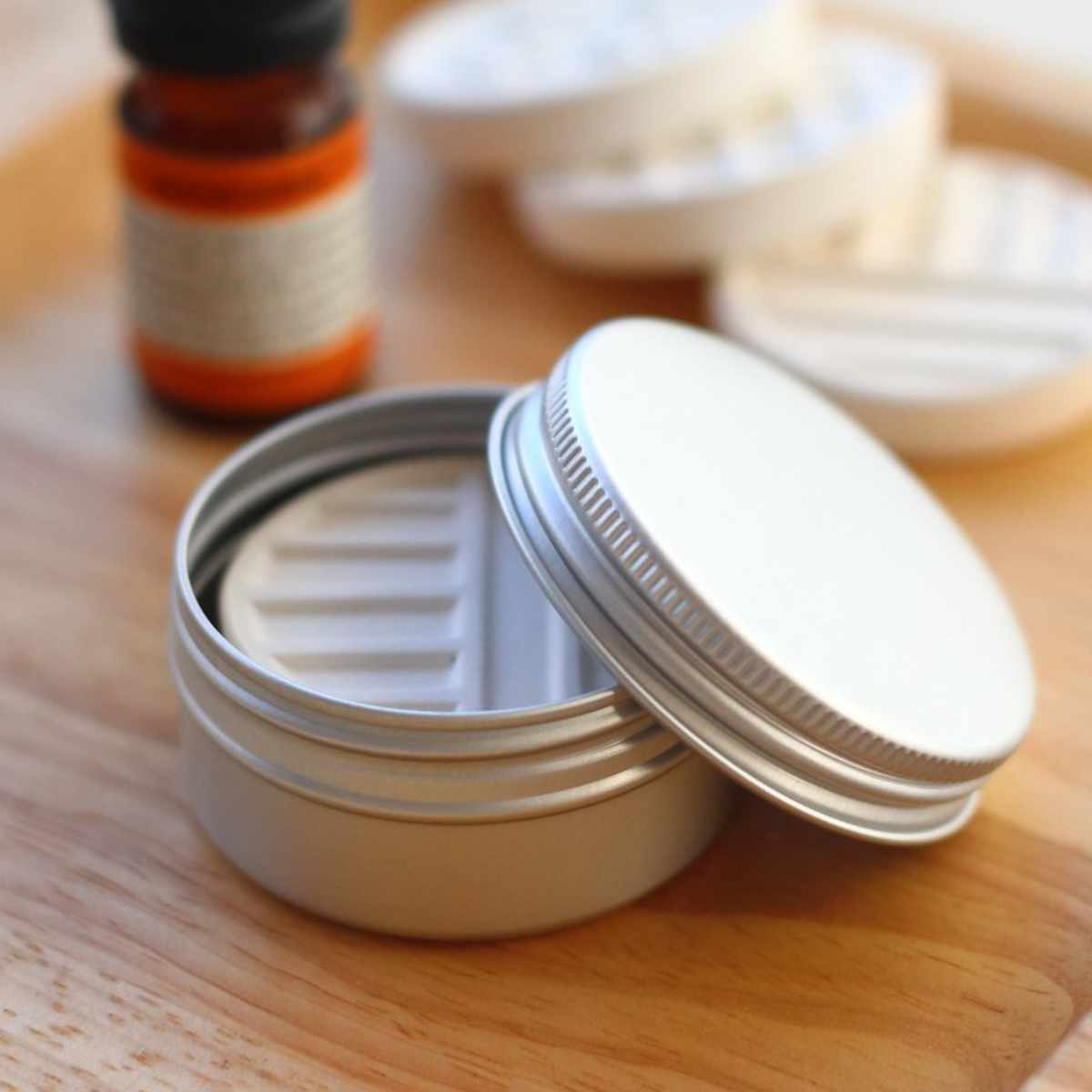 ペコット キャリーケース ( アロマストーン専用 アルミ アルミケース 缶 シンプル 持ち運び 小物入れ アクセサリーケース 軟膏 サプリ アロマストーン アロマ ルームフレグランス フレグランス 香り 玄関 ギフト 雑貨 )