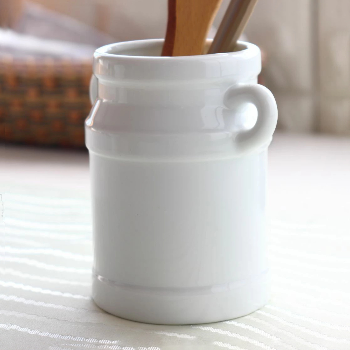 カトラリー スプーンコンテナ キッチン収納 ( 瀬戸焼 日本製 陶磁器 箸 スプーン フォーク スタンド 箸立て 収納 キッチンツール キッチン 小物 北欧 ナチュラル おしゃれ )