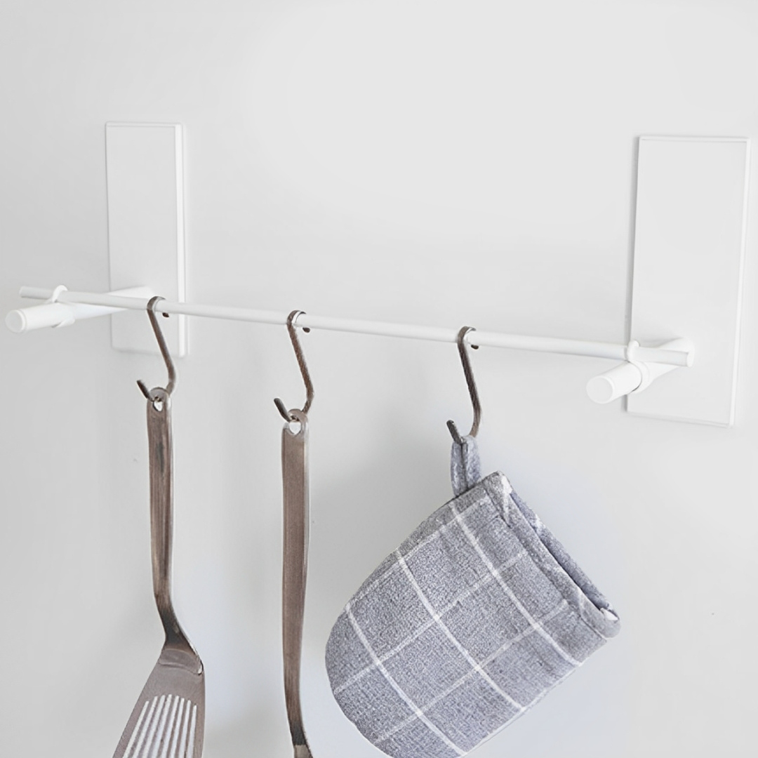 マグネット 収納 フック BLAVO キッチン フックセット ブラボ ( キッチン収納 壁面収納 キッチンツール収納 バー S字フック 磁石 壁 玄関ドア内側 掛ける キッチン用品 キッチンツール 小物 洗面所 壁掛け ) 【ホワイト】 ホワイト