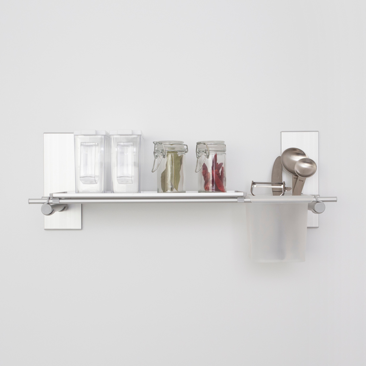 マグネット 収納 BLAVO ポケット トレイ セット ブラボ ( 調味料ラック スパイスラック 磁石 小物トレー ホルダー カトラリーポケット 調味料スタンド 調味料収納 ボトルラック スパイス収納 壁面収納 壁掛け ) 【ホワイト】 ホワイト