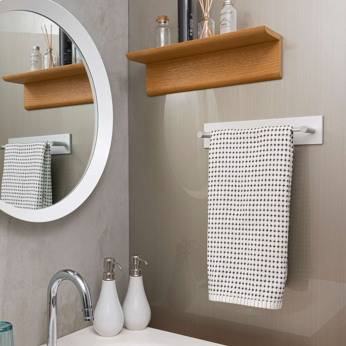 タオルかけ マグネット マグシャーレ ふきんかけ マグネット収納 シルバー ( タオル掛け 布巾掛け タオルバー タオルハンガー ふきんハンガー 磁石 タオルホルダー 冷蔵庫 洗面所 横 サイド キッチン キッチン収納 壁面収納 壁掛け )