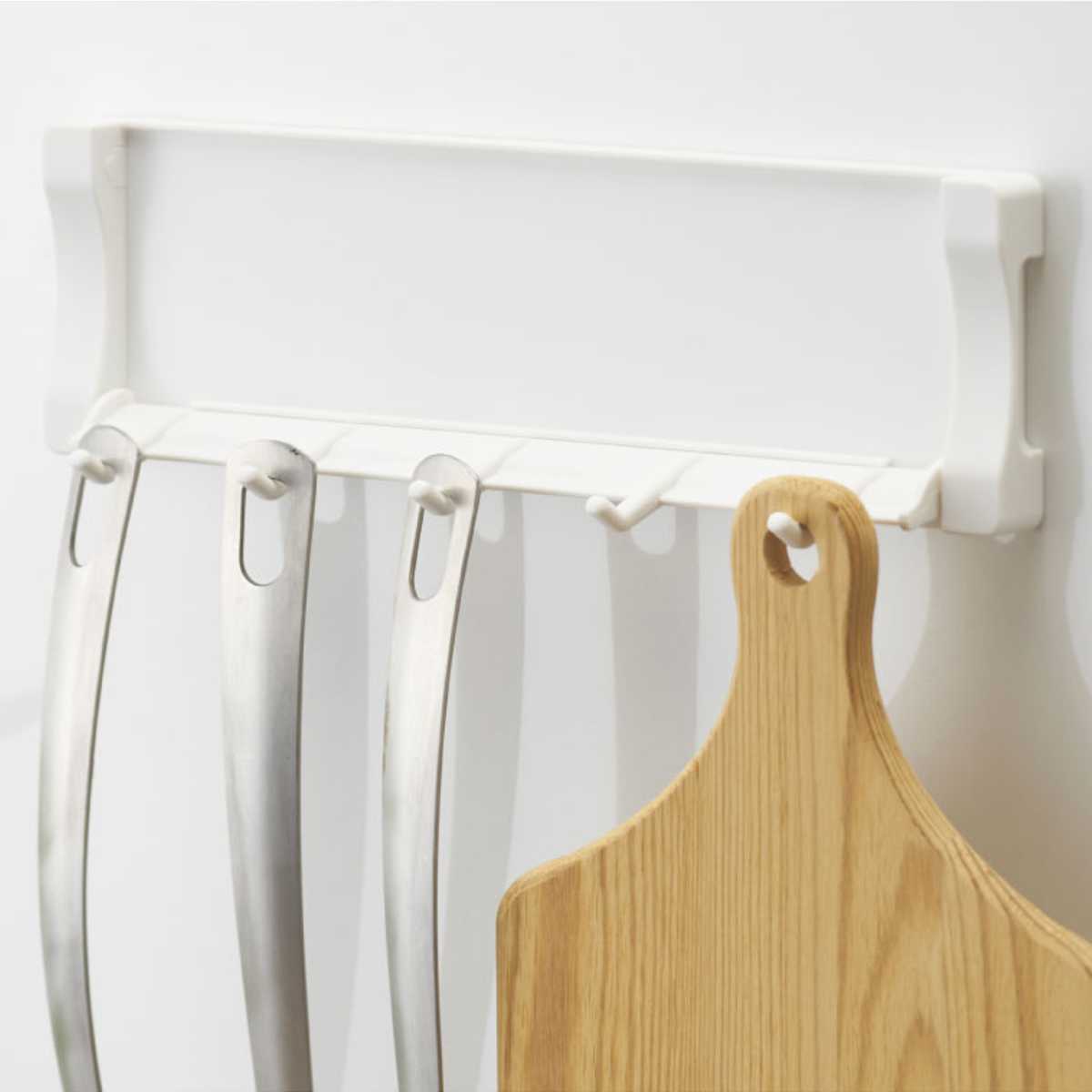 キッチンツールラック マグネット マグシャーレ レードルフック マグネット収納 ( キッチン収納 壁面収納 キッチンツール収納 フック 磁石 壁 玄関ドア内側 掛ける キッチン用品 小物 洗面所 浴室 壁掛け ) 【ホワイト】 ホワイト