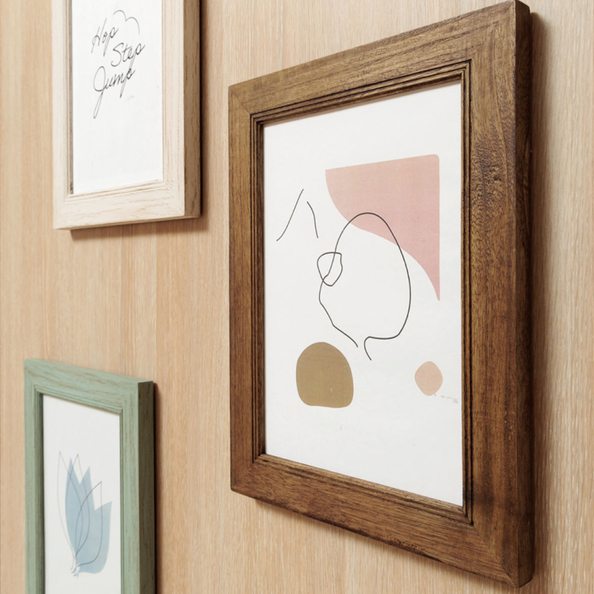 フォトフレーム マグネット 自立 壁掛け 3ウェイ 鉄枠 サイド木枠