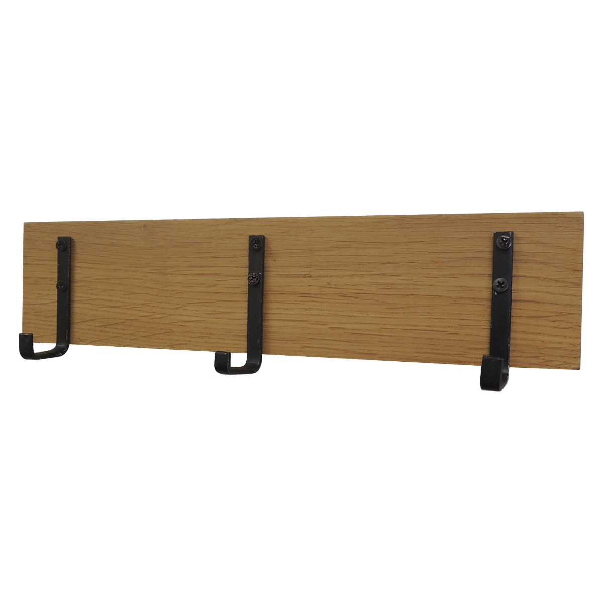 フック デコフック マグネット ウォールフック フック3連 壁掛け 幅38cm ( 収納 壁 ウォールハンガー 壁掛けハンガー 壁掛けフック ディスプレイ 壁面収納 壁付け 浮かせる収納 浮かせて 木製 キーフック ) 【ブラウン】 ブラウン