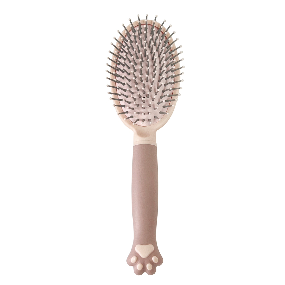 ヘアブラシ 肉球ヘアブラシ 猫 （ ブラシ コーム くし 櫛 柄付き