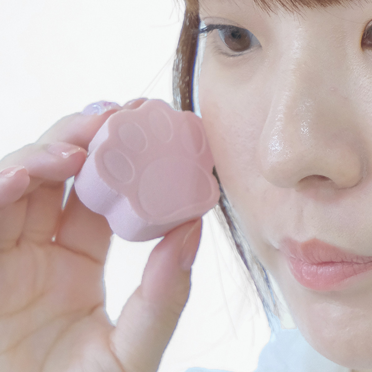 メイクスポンジ 肉球メイクスポンジ 5個入り （ スポンジパフ パフ スポンジ メイク ファンデーション用 ファンデ コスメ 猫 かわいい おしゃれ 化粧 美容 リキッドファンデ コンシーラー 化粧スポンジ クッション ）