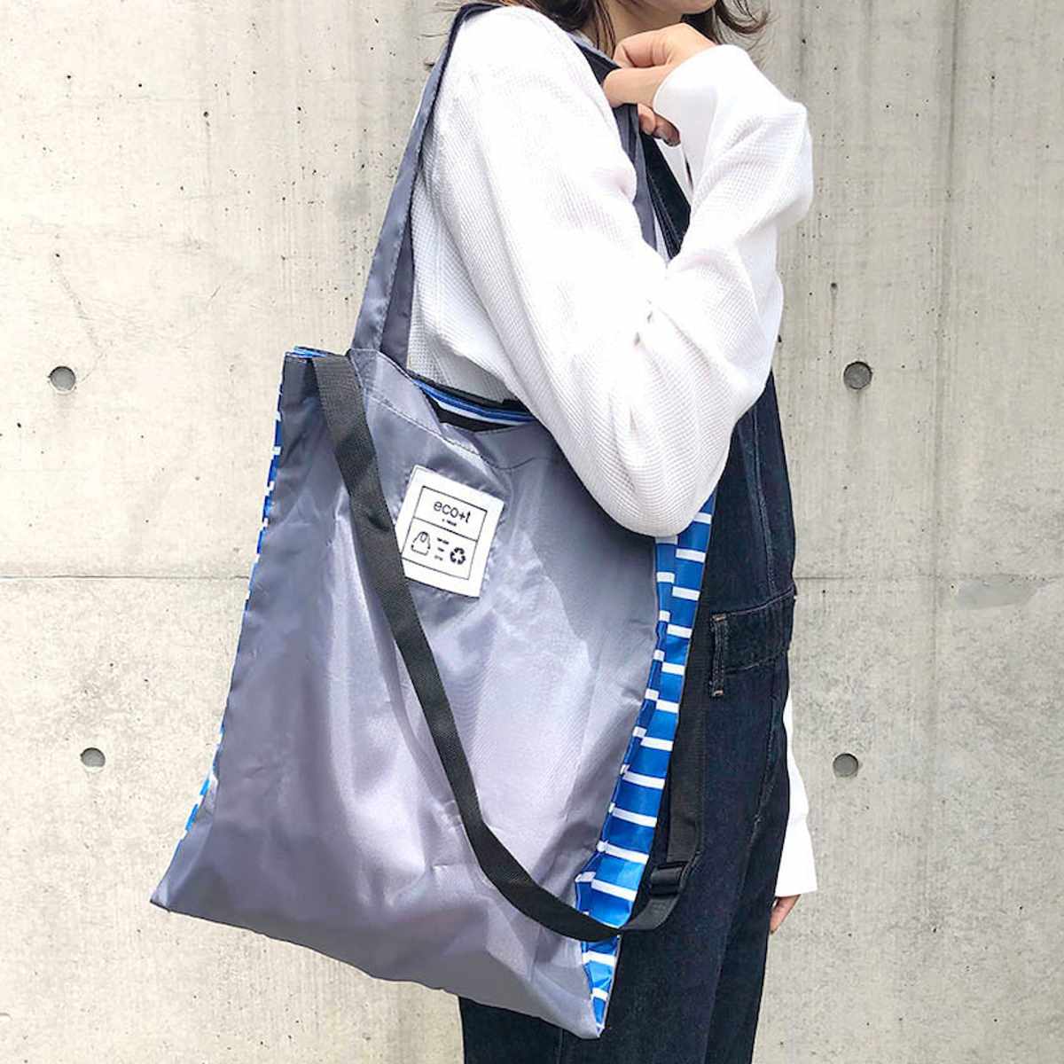 エコバッグ ET 3WAY 2部屋 BAG コンパクト 肩掛け 手持ち 斜め掛け ( マイバッグ トートバッグ 買い物バッグ レジ袋 レジバッグ 買い物袋 折りたたみ サブバッグ マルシェバッグ ショルダーバッグ はっ水 軽量 おしゃれ カジュアル ) 【ブラック】 ブラック