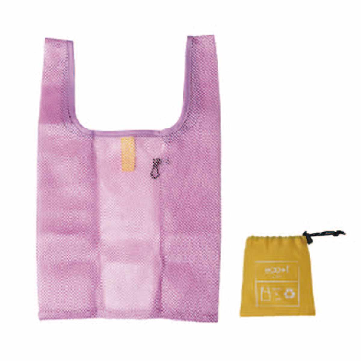 エコバッグ ET メッシュ BAG マチ付き 収納袋付き ( マイバッグ トートバッグ 買い物バッグ レジ袋 レジバッグ 買い物袋 折りたたみ サブバッグ マルシェバッグ メッシュトート コンビニ 弁当 軽量 カジュアル おもちゃ 公園 海 ) 【ベージュ】 ベージュ