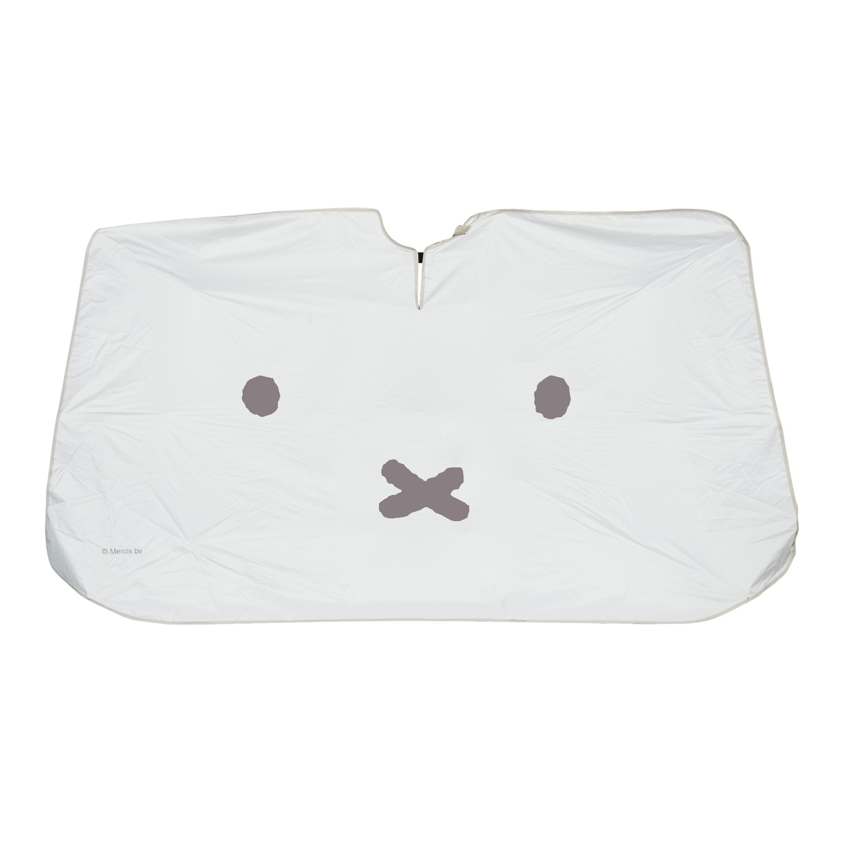 カーサンシェード ミッフィー 傘サンシェード 折りたたみ傘タイプ ( miffy サンシェード 傘 車 フロント キャラクター かわいい カー用品 日よけ サンシェイド 自動車 傘型 吸盤不要 劣化軽減 日除け 車用品 コンパクト 収納袋付き ) 【ミッフィーフェイス】 ミッフィーフェイス