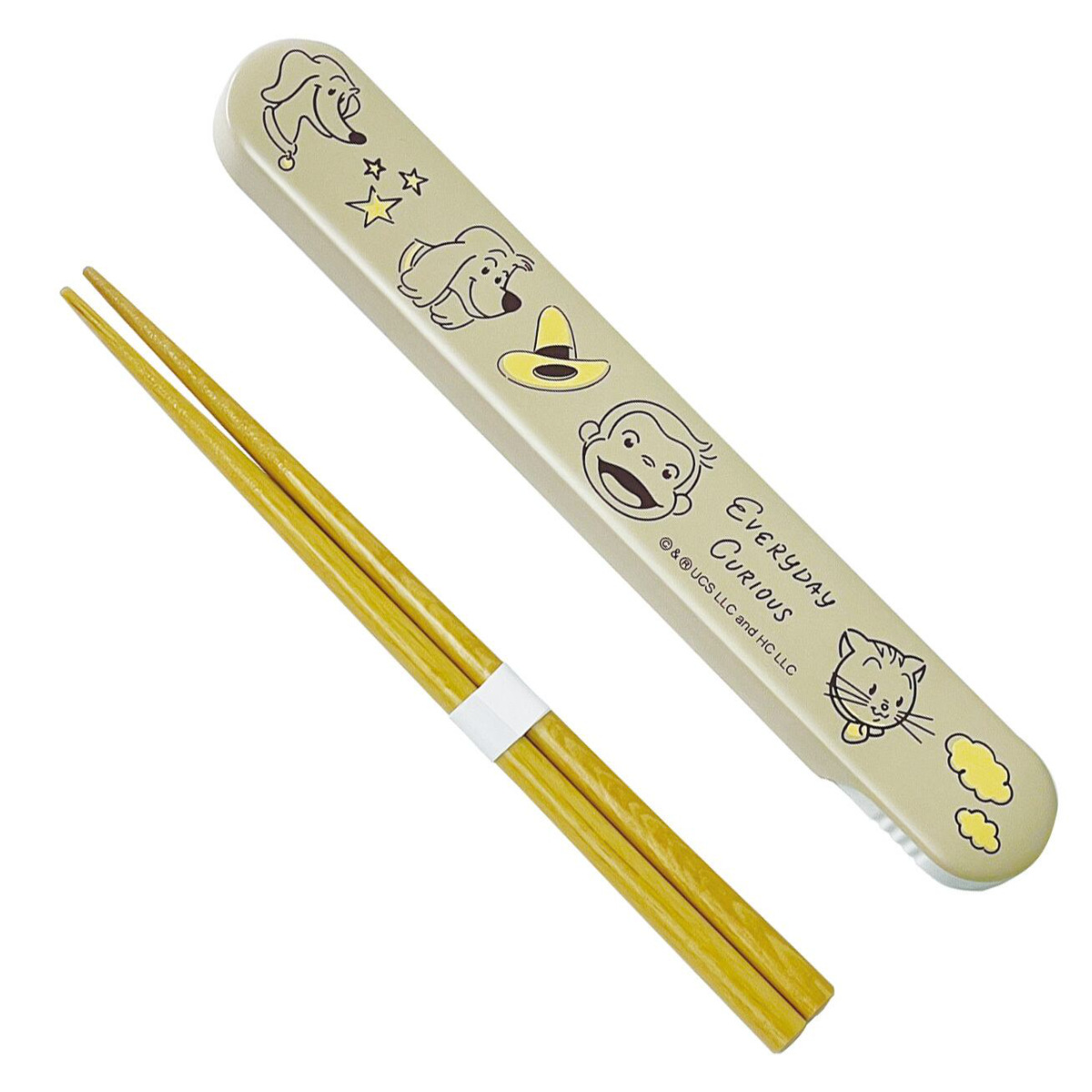 箸箱セット おさるのジョージ ( お箸 箸箱 18センチ 箸 カトラリー 女子 男子 こども用 おしゃれ お弁当用 給食 お弁当 弁当 携帯箸 お弁当用箸 かわいい キッズ 日本製 )