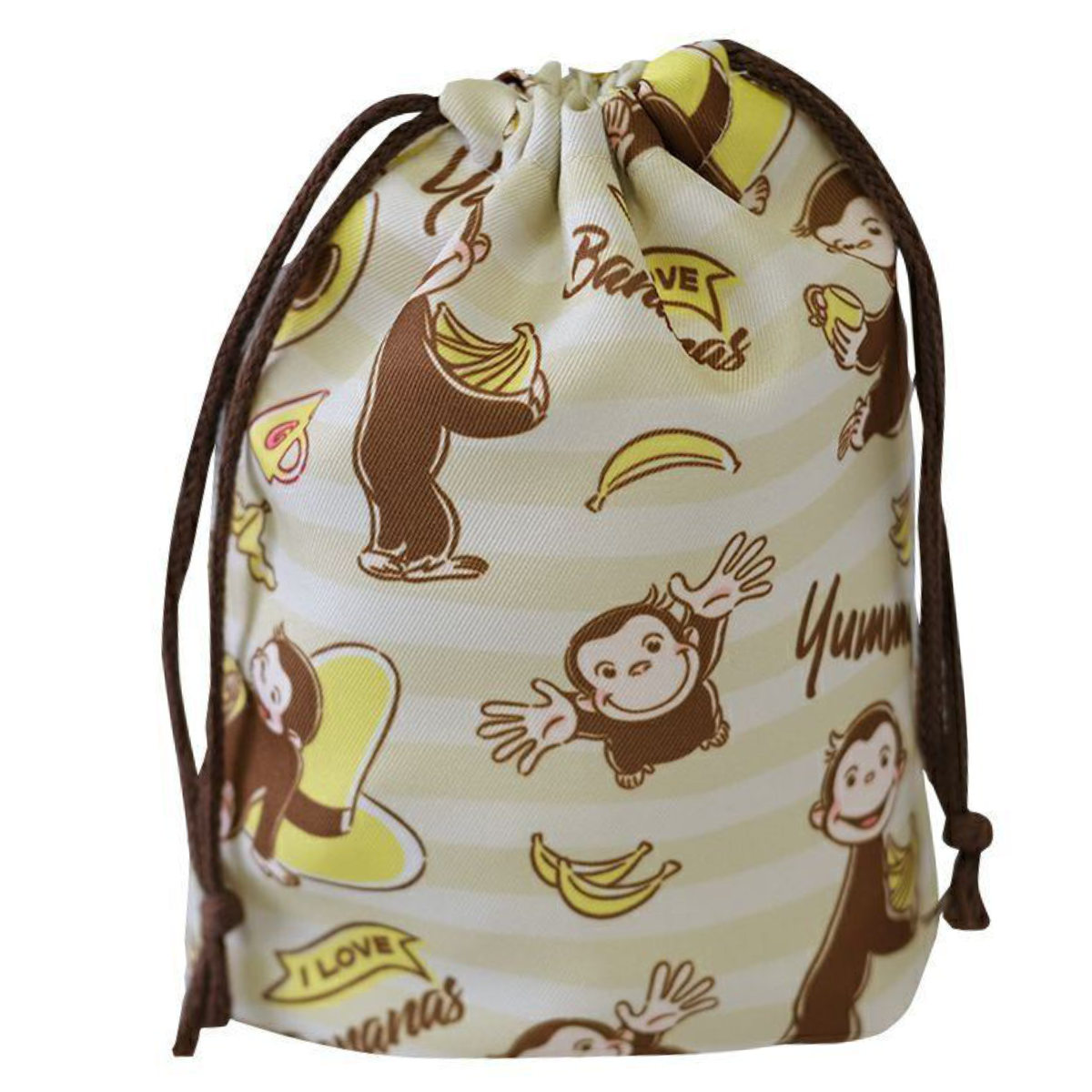 コップ袋 コップ巾着 ヤミー おさるのジョージ ( 巾着 巾着袋 コップ入れ 歯ブラシ 給食袋 子供 給食 袋 ランチ巾着 幼稚園 保育園 小学校 小物入れ キッズ )
