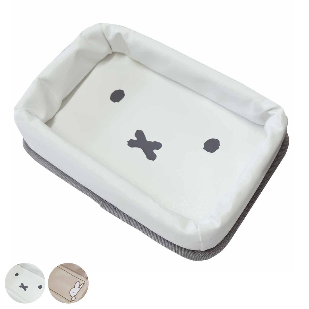 トレー ミッフィー ダッシュボードトレー 車 粘着シート付き （ miffy トレイ 小さめ シール付き ダッシュボード 収納 小物 車内 スマホ 鍵 めがね コイン 小物収納 小物トレー カゴ 収納かご キャラクター かわいい カー用品 ） 【ミッフィーフェイス】