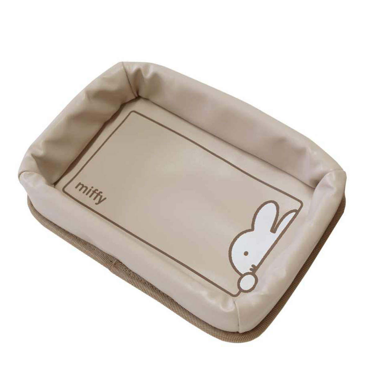 トレー ミッフィー ダッシュボードトレー 車 粘着シート付き ( miffy トレイ 小さめ シール付き ダッシュボード 収納 小物 車内 スマホ 鍵 めがね コイン 小物収納 小物トレー カゴ 収納かご キャラクター かわいい カー用品 ) 【のぞき見ミッフィー】 のぞき見ミッフィー