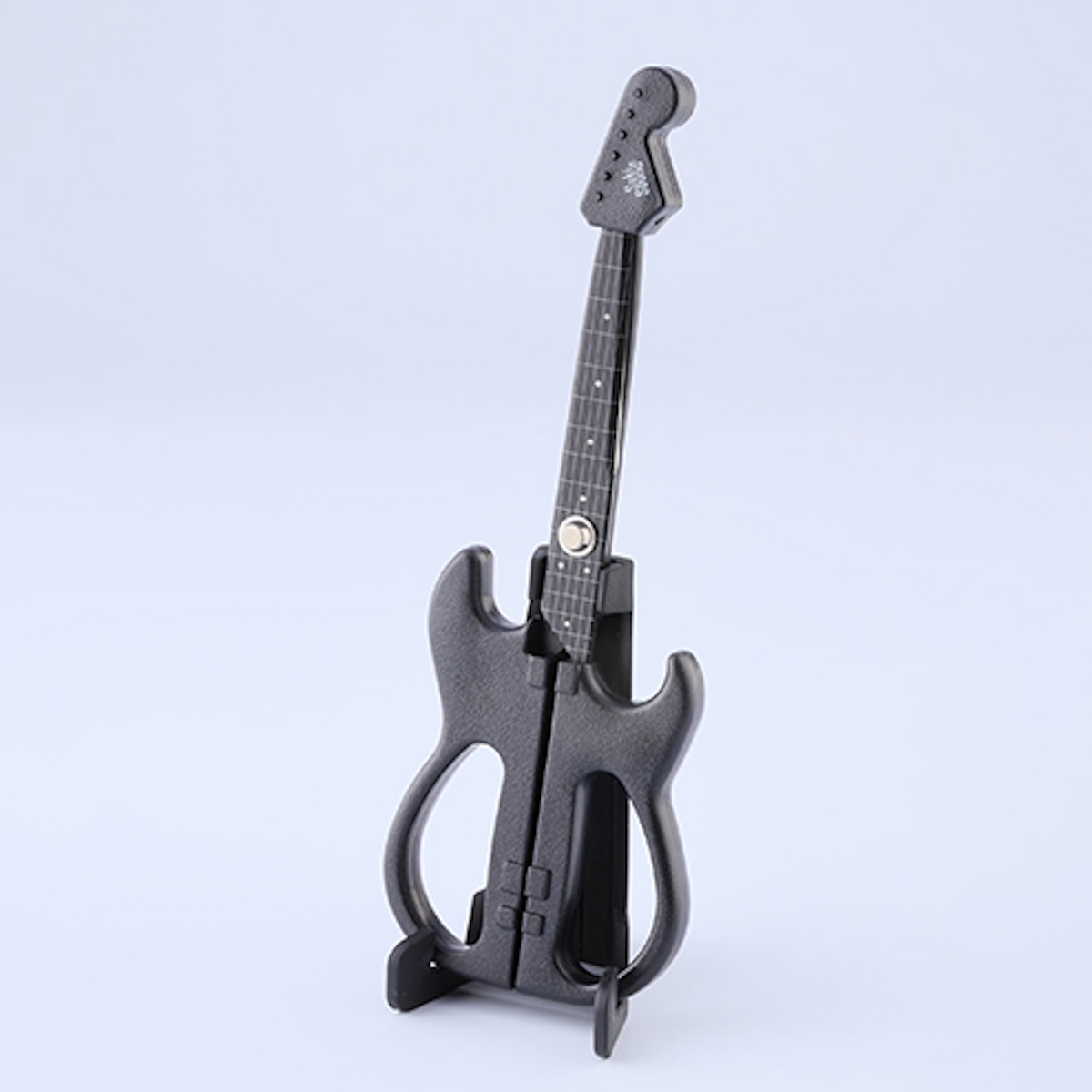 はさみ ギター ハサミ SekiSound スタンド付き 日本製 ( 鋏 カバー付き 楽器 文具 文房具 ステンレス刃 フッ素コート 関の刃物 ステーショナリー ベタつきにくい テープ カット 事務 作業 工作 DIY 雑貨 プレゼント ミニチュア ) 【ブラック】 ブラック