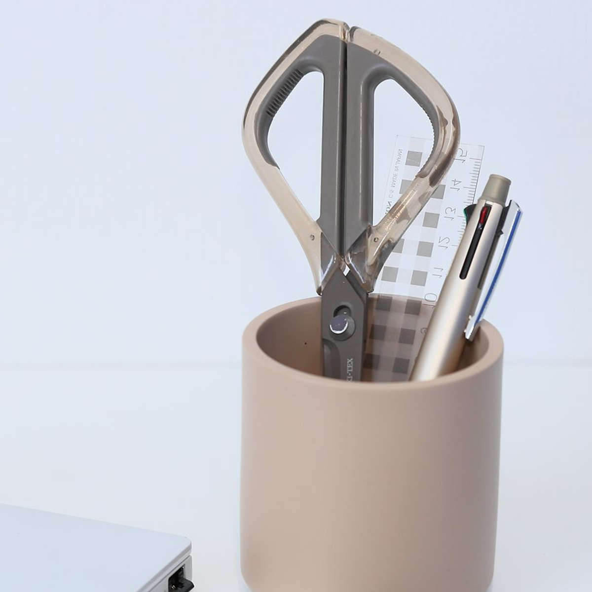 ハサミ SEKITEX スマートはさみ フッ素コート 日本製 ( 関の刃物 ステンレス刃 切る テープ 段ボール 鋏 カッター ベタつきにくい 文具 文房具 ステーショナリー カット 事務 開梱 作業 工作 DIY オフィス 会社 ) 【グレー】 グレー