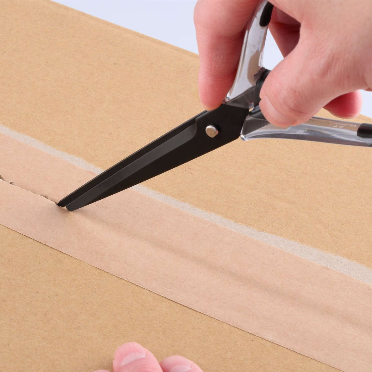 ハサミ SEKITEX スマートはさみ フッ素コート 日本製 ( 関の刃物 ステンレス刃 切る テープ 段ボール 鋏 カッター ベタつきにくい 文具 文房具 ステーショナリー カット 事務 開梱 作業 工作 DIY オフィス 会社 ) 【グレー】 グレー