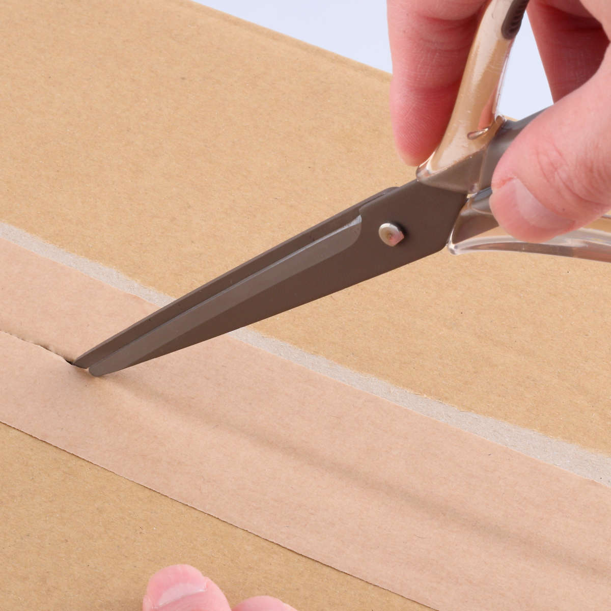 ハサミ SEKITEX スマートはさみ フッ素コート 日本製 ( 関の刃物 ステンレス刃 切る テープ 段ボール 鋏 カッター ベタつきにくい 文具 文房具 ステーショナリー カット 事務 開梱 作業 工作 DIY オフィス 会社 ) 【グレー】 グレー