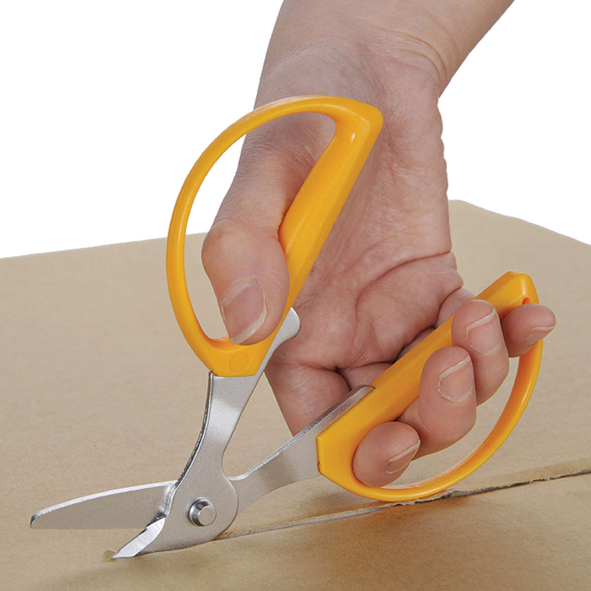 ハサミ ダンボール用 はさみ 開梱 日本製 ( 関の刃物 ステンレス刃 切る テープ 段ボール 止め金 鋏 カッター 文具 文房具 ステーショナリー カット 事務 作業 工作 DIY オフィス 会社 )