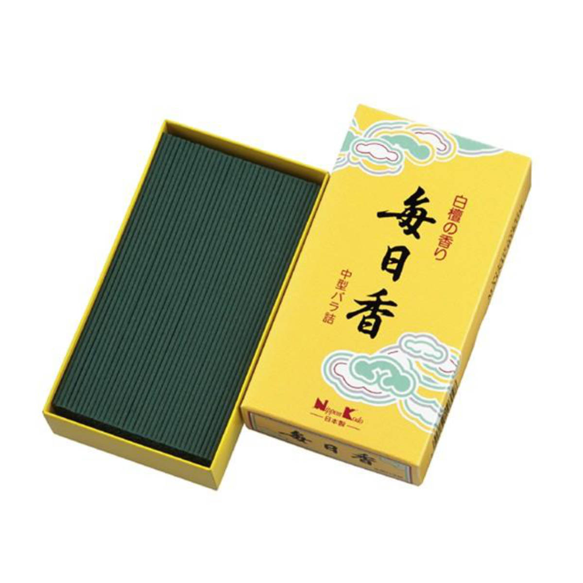 お線香 毎日香 中型 バラ詰 ( 日本香堂 白檀 30分燃焼 家庭用 仏壇 お墓参り お彼岸 お供え 法事 仏前 お悔み 新盆 お盆 お歳暮 法要 帰省 香典返し )