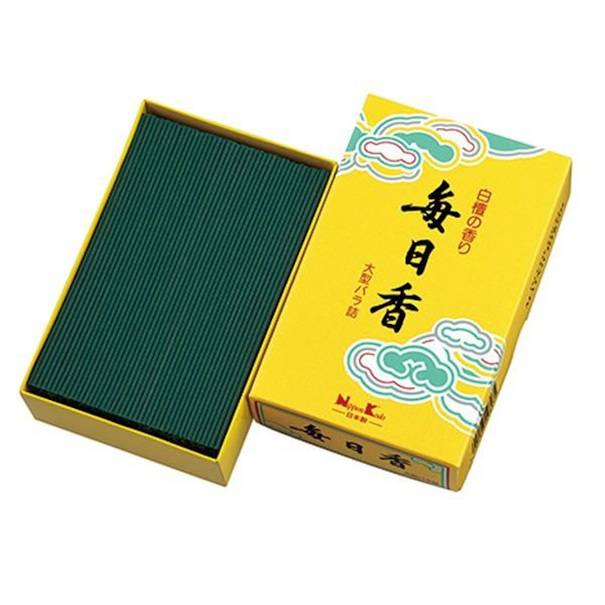 線香 毎日香 大型 バラ詰 ( お線香 日本香堂 白檀 30分燃焼 家庭用 仏壇 お墓参り お彼岸 お供え 法事 仏前 日本製 大容量 お悔み 新盆 お盆 お歳暮 法要 帰省 香典返し )