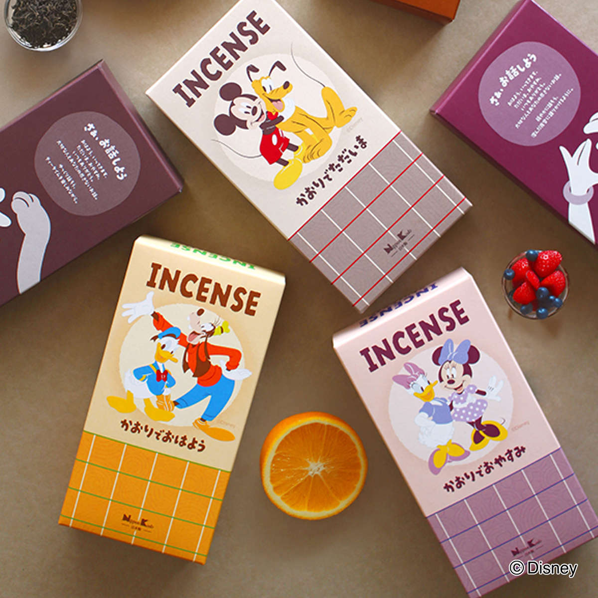 線香 ディズニー インセンス かおりでおはよう ただいま おやすみ ( アロマ 室内香 お線香 香 フレグランス お香 煙少なめ Disney 御香 せんこう 香り 玄関 リビング ルームフレグランス おしゃれ ギフト プレゼント 日本香堂 ) 【かおりでただいま】 かおりでただいま