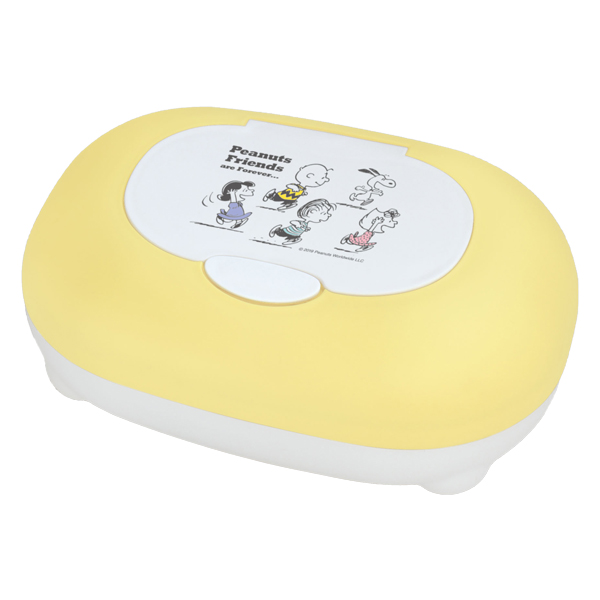 Dショッピング ウェットティッシュケース スヌーピー イエロー ホワイト ウェットティッシュ ケース キャラクター ワンタッチ 内フタ フタ付き 赤ちゃん おしりふき 詰替えケース ケースのみ イエロー 日本製 カテゴリ ティッシュケース ティッシュカバーの