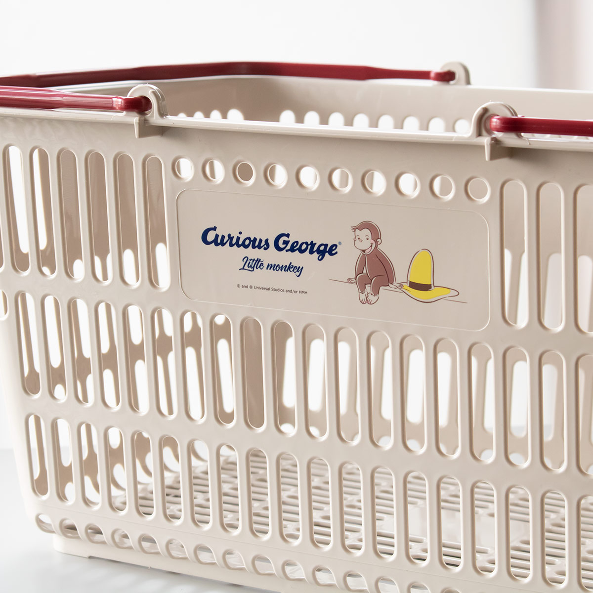 バスケット おさるのジョージ ショッピング10 レジかご 2個セット ( カゴ 収納 エコバッグ 買い物 マイバスケット キャラクター レジカゴ ジョージ 日本製 買い物かご ショッピング アウトドア キャンプ 屋外 おもちゃ )
