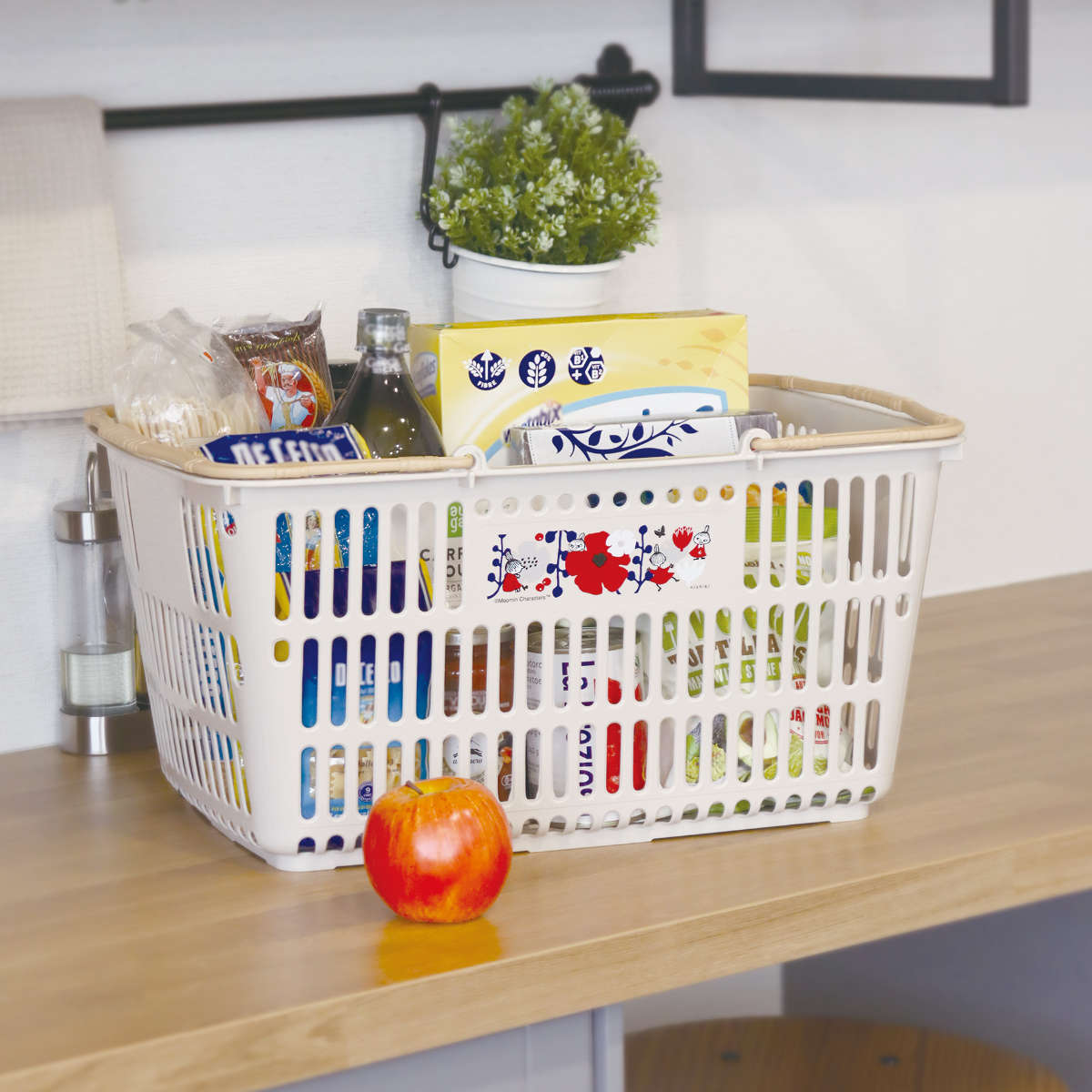 買い物かご リトルミイ ショッピング10 バスケット 2個セット ( ショッピングバスケット レジカゴ 収納 ムーミン 収納バスケット かご日本製 カゴ 買い物カゴ 買い物 マイバスケット キャラクター ショッピング )