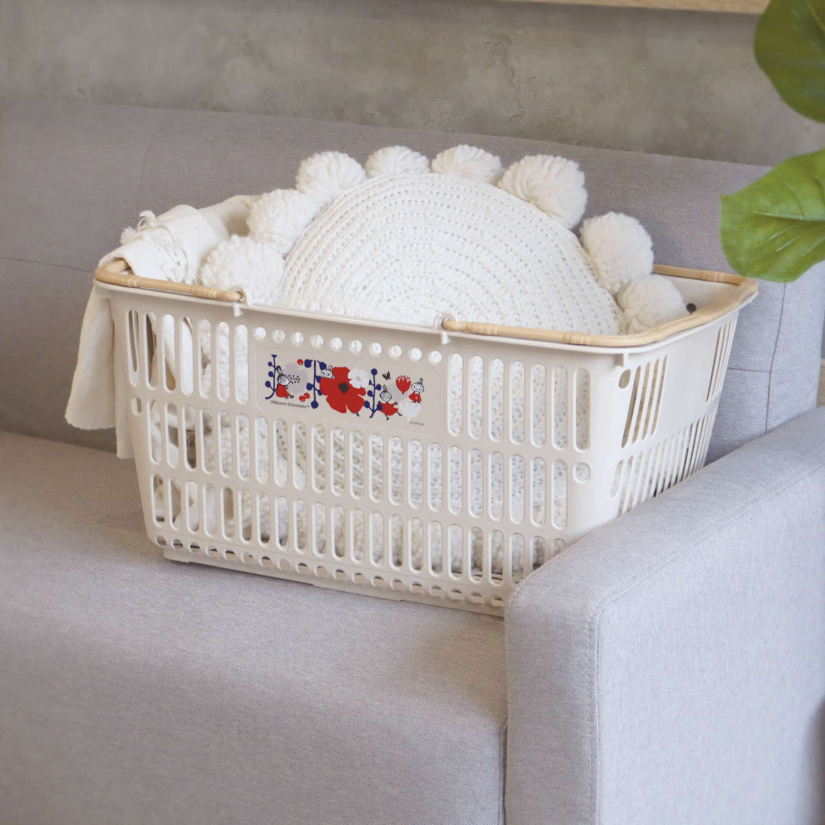 買い物かご リトルミイ ショッピング10 バスケット 2個セット ( ショッピングバスケット レジカゴ 収納 ムーミン 収納バスケット かご日本製 カゴ 買い物カゴ 買い物 マイバスケット キャラクター ショッピング )