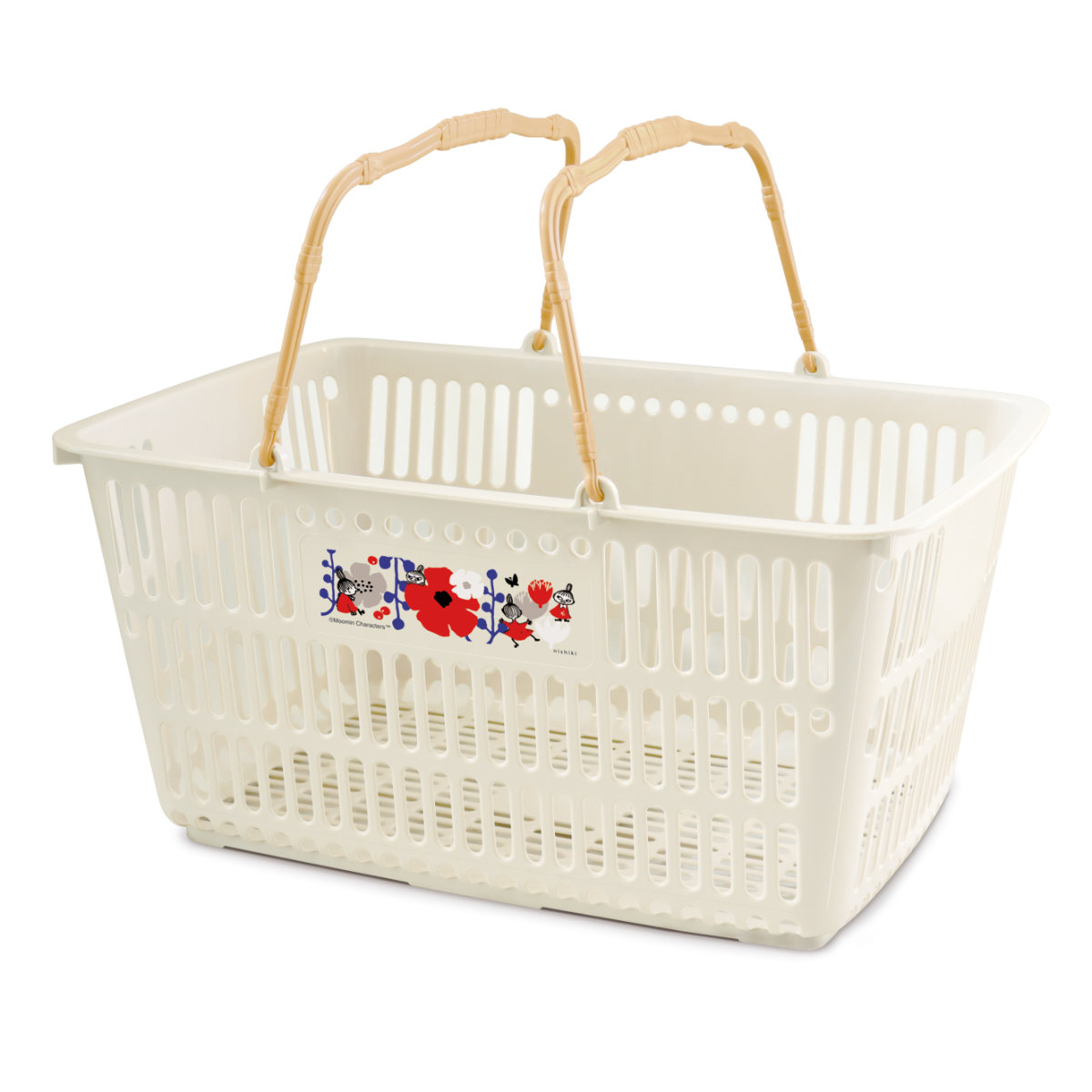 買い物かご リトルミイ ショッピング10 バスケット 2個セット ( ショッピングバスケット レジカゴ 収納 ムーミン 収納バスケット かご日本製 カゴ 買い物カゴ 買い物 マイバスケット キャラクター ショッピング )