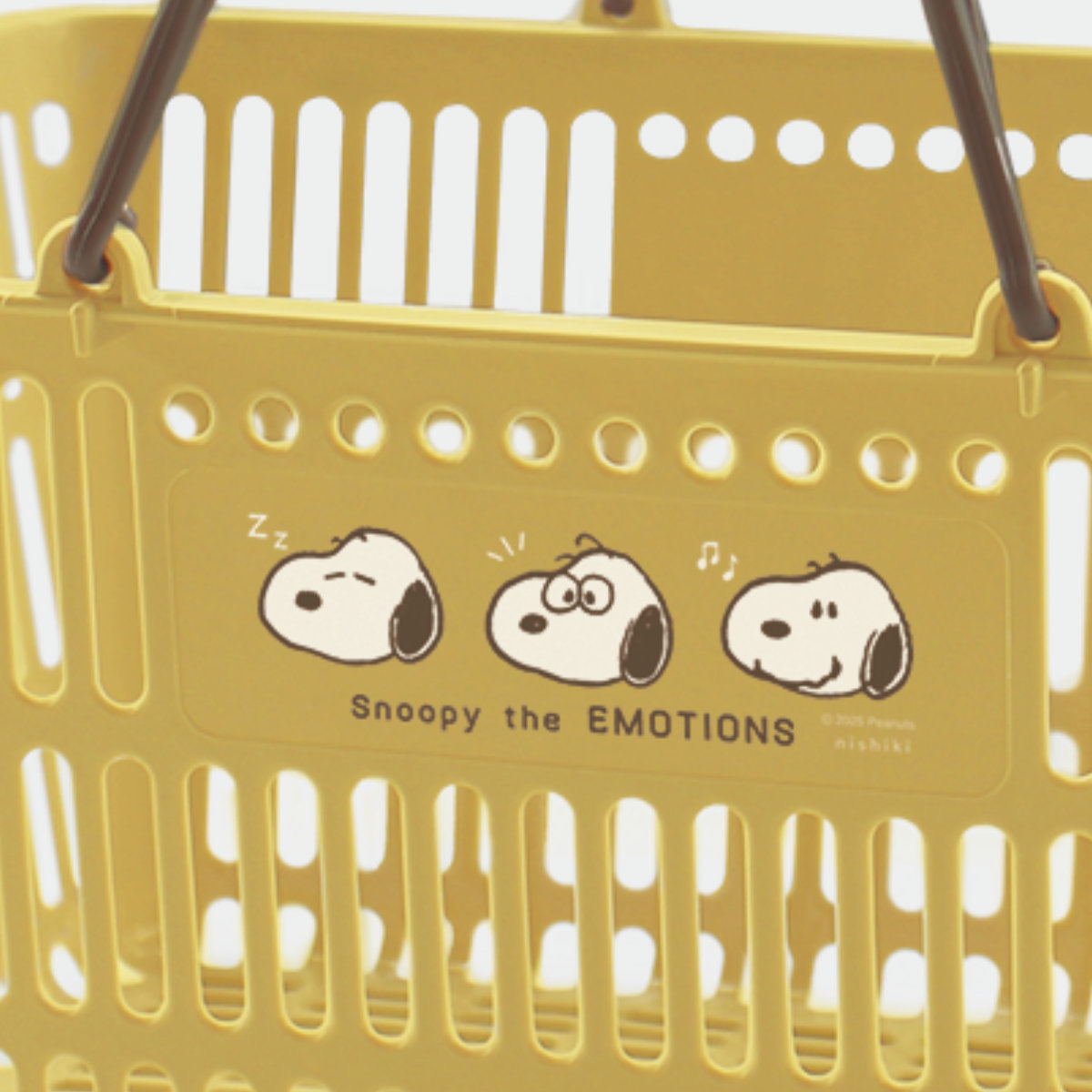 レジかご スヌーピー ショッピング10 買い物 幅49.5×奥行35×高さ24cm ( バスケット 収納 買い物かご マイバスケット ショッピングバスケット SNOOPY 収納バスケット ショッピング エコバッグ かご カゴ プラスチック製 ) 【ベージュ】 ベージュ