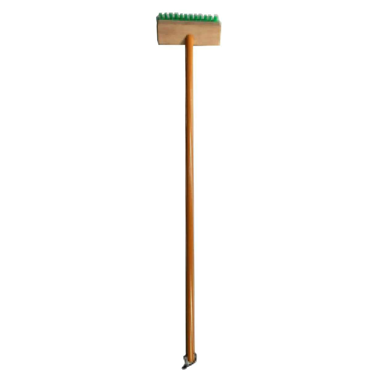 デッキブラシ 木柄 長さ112cm 幅18cm （ 床ブラシ ベランダ 長柄 ナイロンブラシ 床磨き ベランダ掃除 玄関 玄関掃除 タイル お風呂掃除 ガレージ 清掃グッズ 清掃道具 清掃用品 そうじグッズ ）