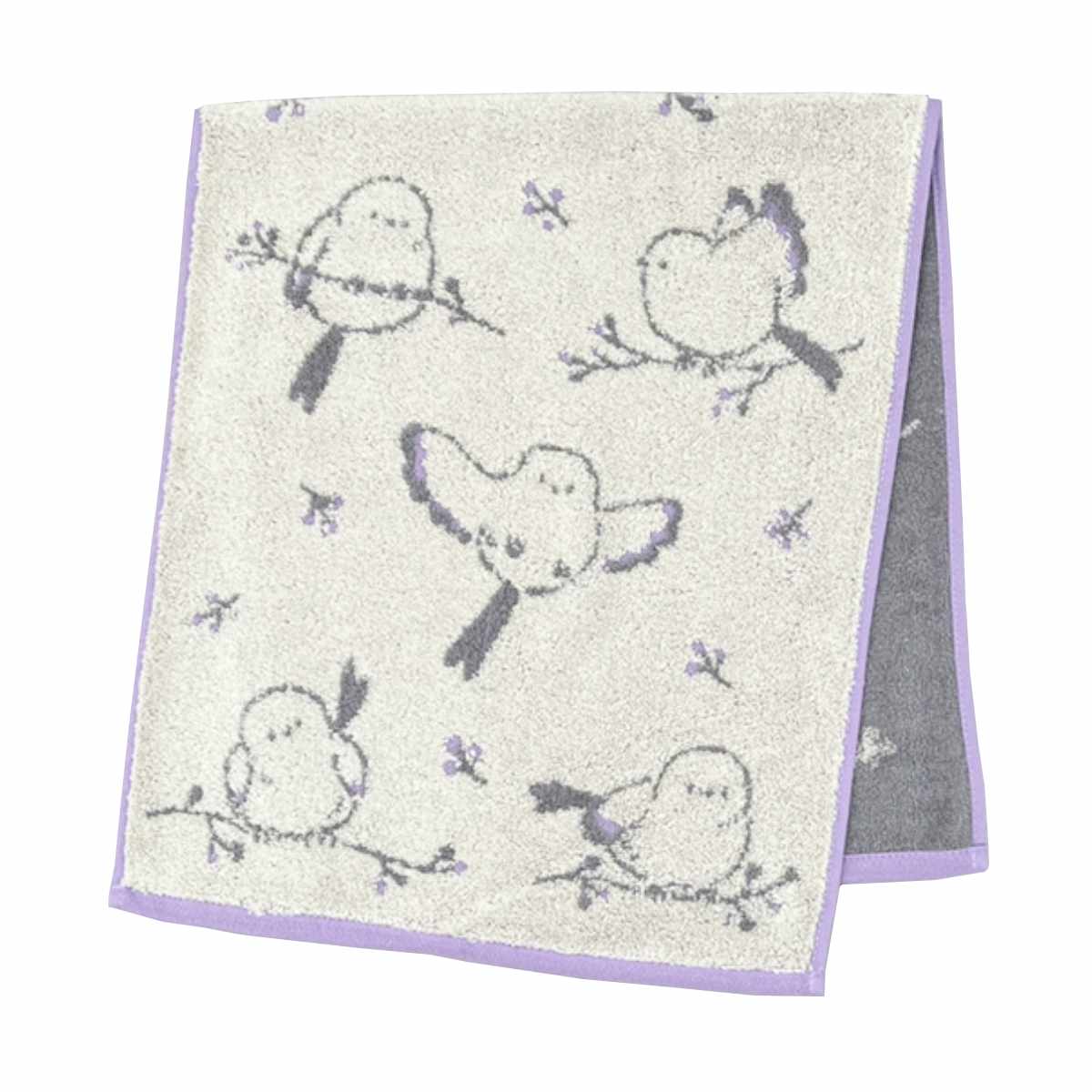 タオル ナチューラファブリカ エナガ フェイスタオル 34×80cm ( 顔拭きタオル たおる 綿100% 吸水 シマエナガ ジャガード織 デイリータオル 汗拭き ふんわり 34×80 しまえなが ブルー オレンジ ヴァイオレット ) 【ブルー】 ブルー