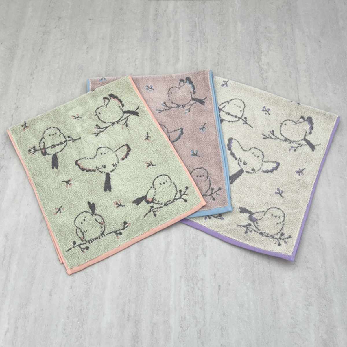 タオル ナチューラファブリカ エナガ フェイスタオル 34×80cm ( 顔拭きタオル たおる 綿100% 吸水 シマエナガ ジャガード織 デイリータオル 汗拭き ふんわり 34×80 しまえなが ブルー オレンジ ヴァイオレット ) 【ブルー】 ブルー