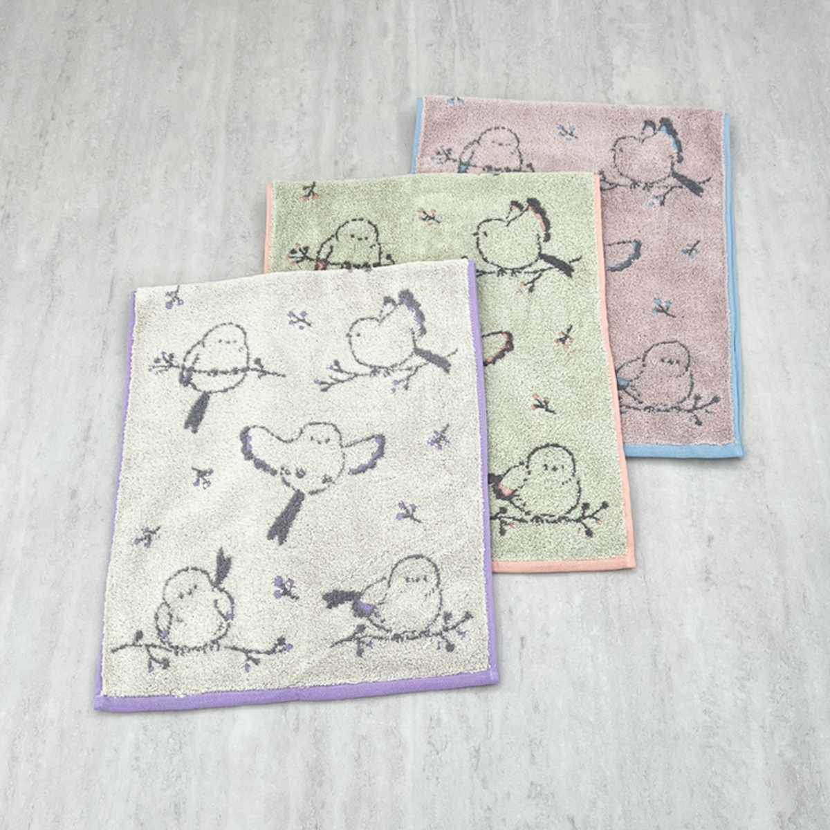 タオル ナチューラファブリカ エナガ フェイスタオル 34×80cm ( 顔拭きタオル たおる 綿100% 吸水 シマエナガ ジャガード織 デイリータオル 汗拭き ふんわり 34×80 しまえなが ブルー オレンジ ヴァイオレット ) 【ブルー】 ブルー