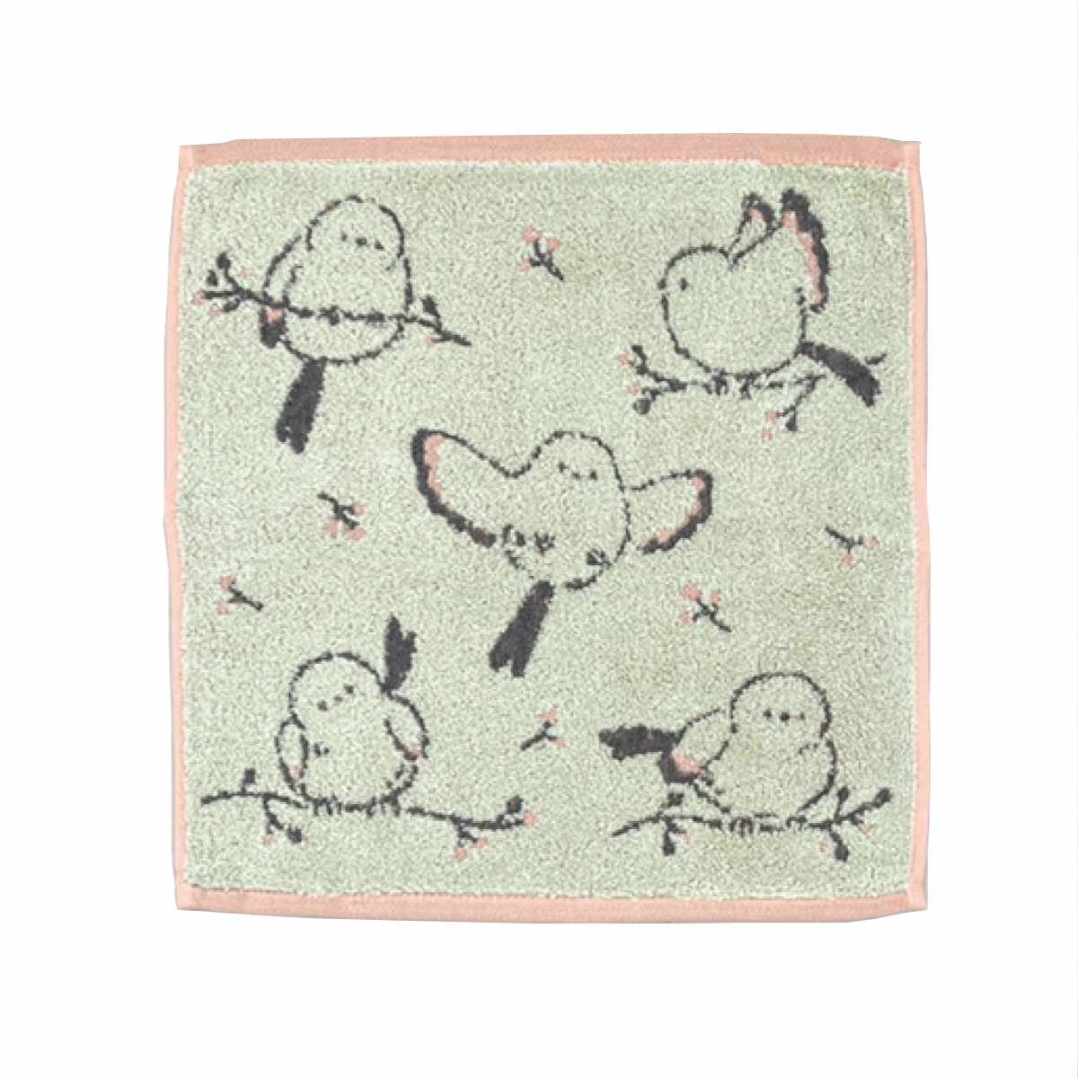 タオル ナチューラファブリカ エナガ ウォッシュタオル 34×35cm ( ハンドタオル たおる ハンカチ 手拭き 綿100% 吸水 シマエナガ ジャガード織 手拭きタオル 汗拭き ふんわり 34×35 しまえなが ブルー オレンジ ヴァイオレット ) 【ヴァイオレット】 ヴァイオレット