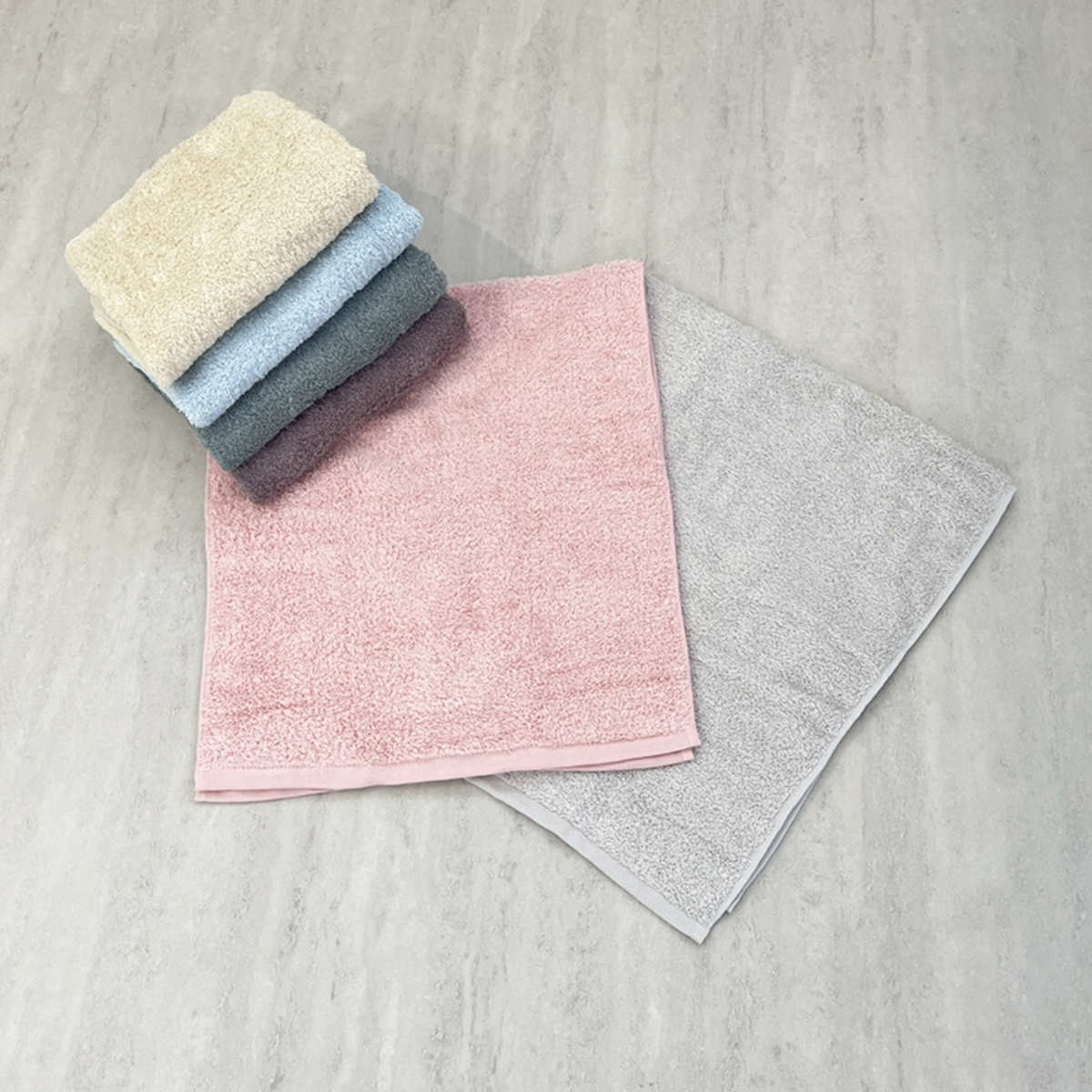 タオル 洗濯脱水するだけですぐ乾くタオル2 フェイスタオル 34×80cm ( 顔拭きタオル マイクロファイバー 吸水 速乾 たおる デイリータオル すぐ乾く 34×80 汗拭き 手拭き 無地 ) 【ライトブルー】 ライトブルー