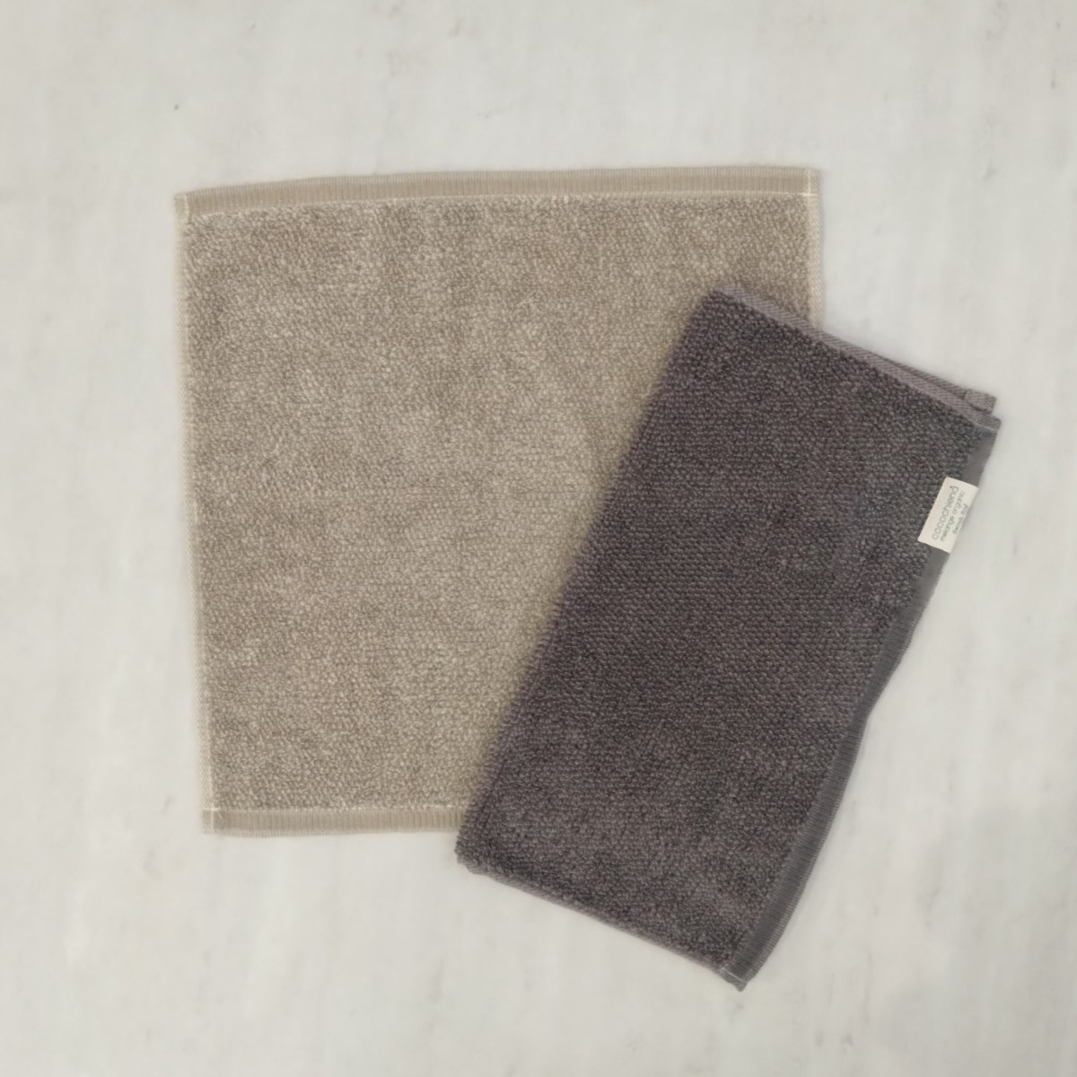 ハンドタオル 34×35cm ココチエナ メランジオーガニック ( タオル オーガニック 手拭きタオル 綿100 コットン デイリータオル cocochiena タオルハンカチ ミニタオル シンプル 無地 おしゃれ 新生活 ギフト バス用品 ) 【ブラウン】 ブラウン