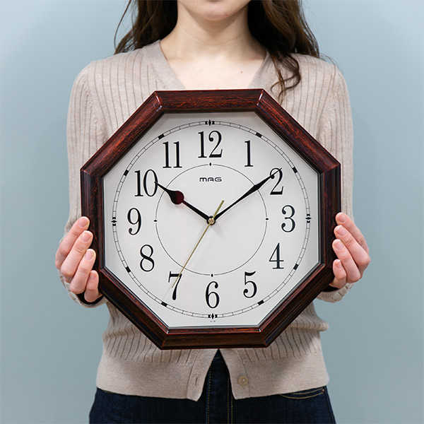 dショッピング |掛け時計 電波時計 ネオオクターゴ （ 壁掛け時計 時計 