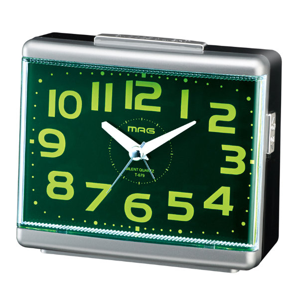 目覚まし時計 グッドモーニング2号 置き時計 ライト付き スヌーズ機能 文字板 シンプル